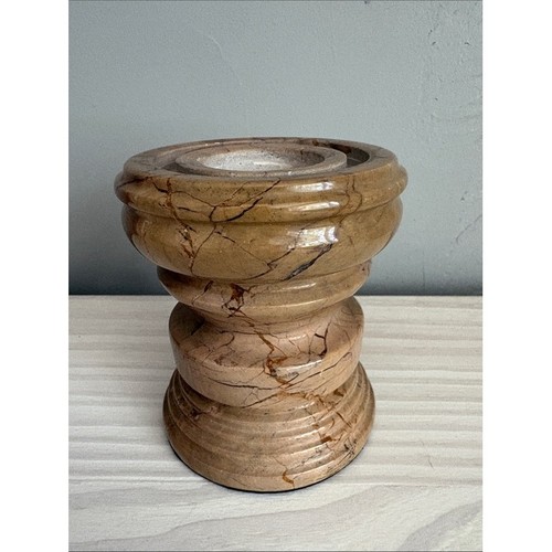 Vtg hand turned marble pillar - marble,
