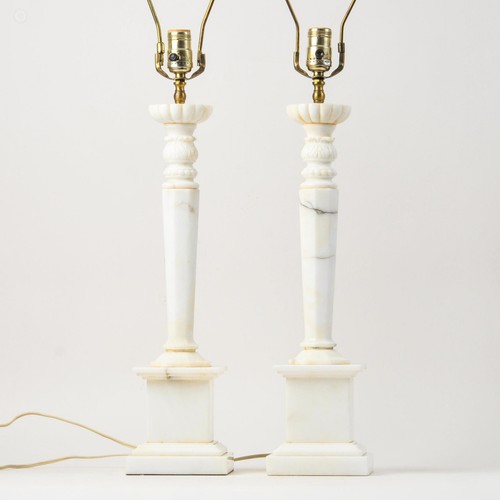 Vintage pair tall carved - of,