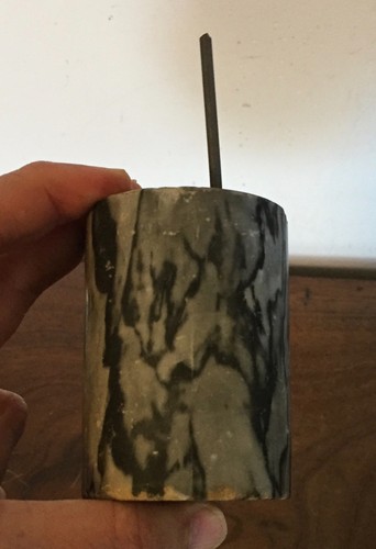 Antique carved gray specimen - carved,